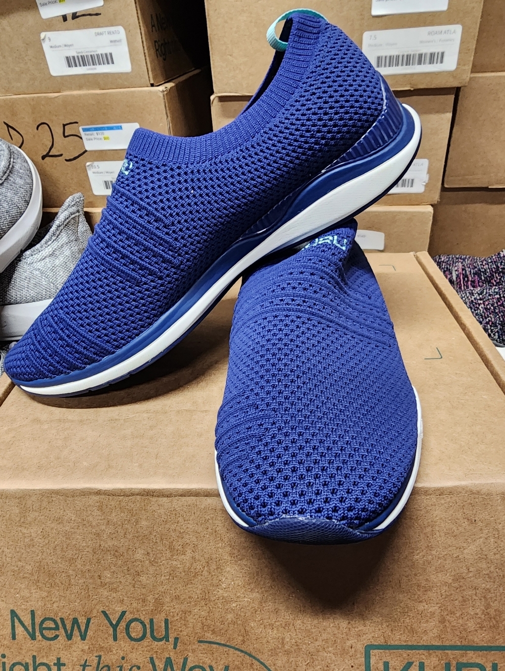 KURU Stride Slip On Sneakers. Royal Blue.  New. Plantar Fasciitis. Summer!